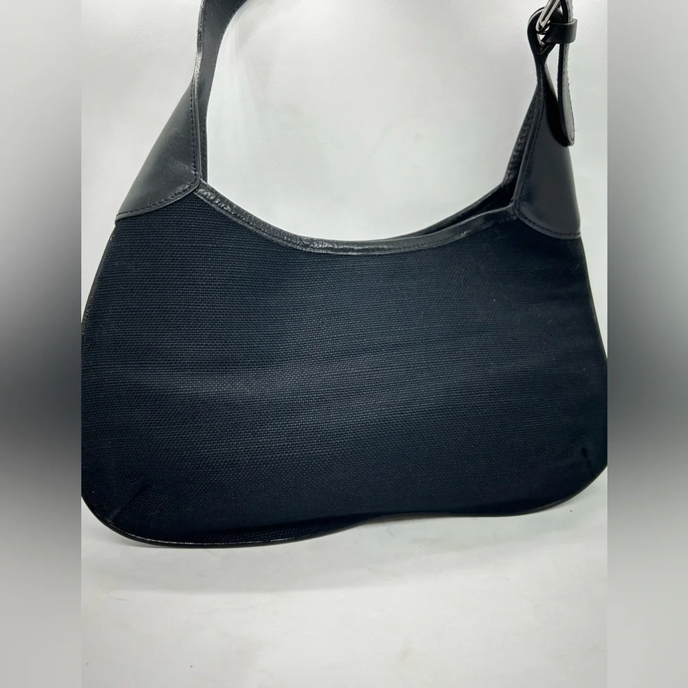 Banana Republic Black Jute Small Hobo Shoulder Purse Bag